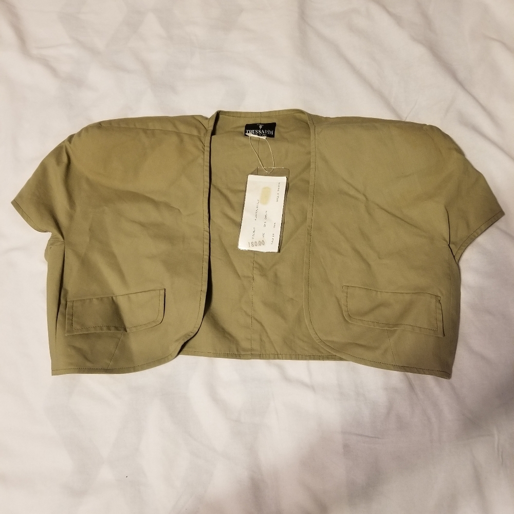 NWT Trussardi Vest Women's Color Olive  Green Size 44